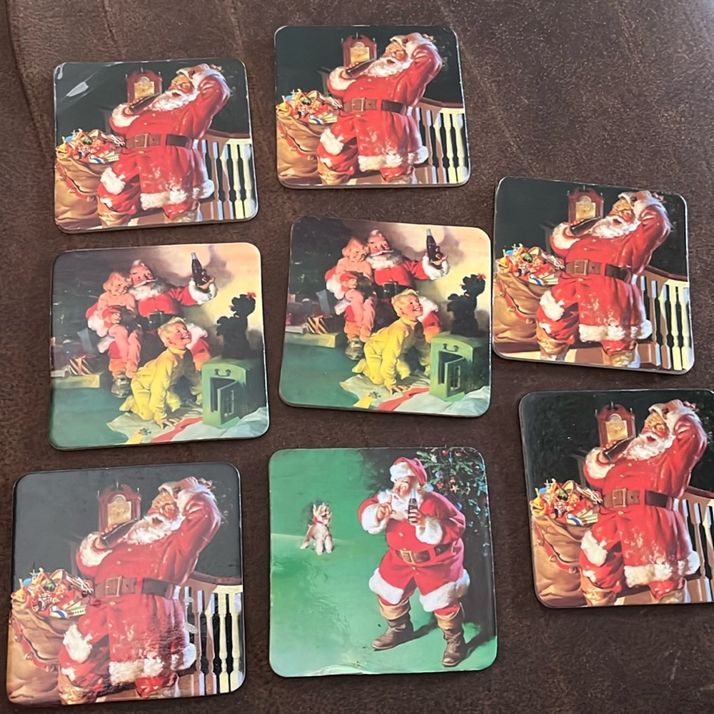 Vintage Coca Cola coaster set of 8